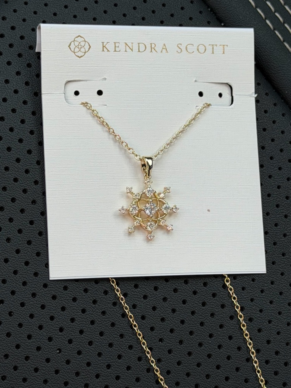 Kendra Scott Gold Crystal Starburst Necklace